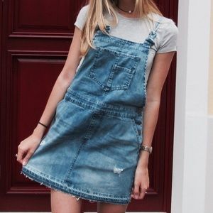 Jean overall dress